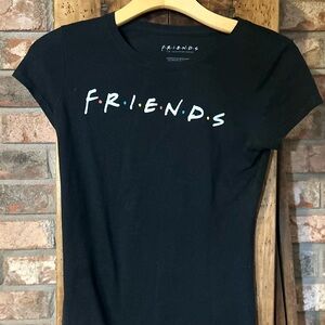 FRIENDS Black Fitted Cap Sleeve T-Shirt
